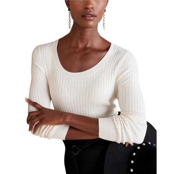 Soft Surroundings Soft Essential Ribbed Pullover Sweater Size 1X Color Off White - Picture 9 of 9